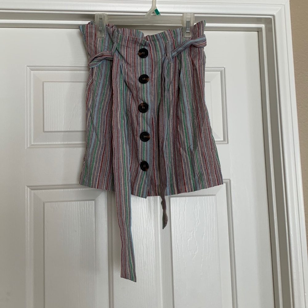 “Timing” - multicolor button up skirt